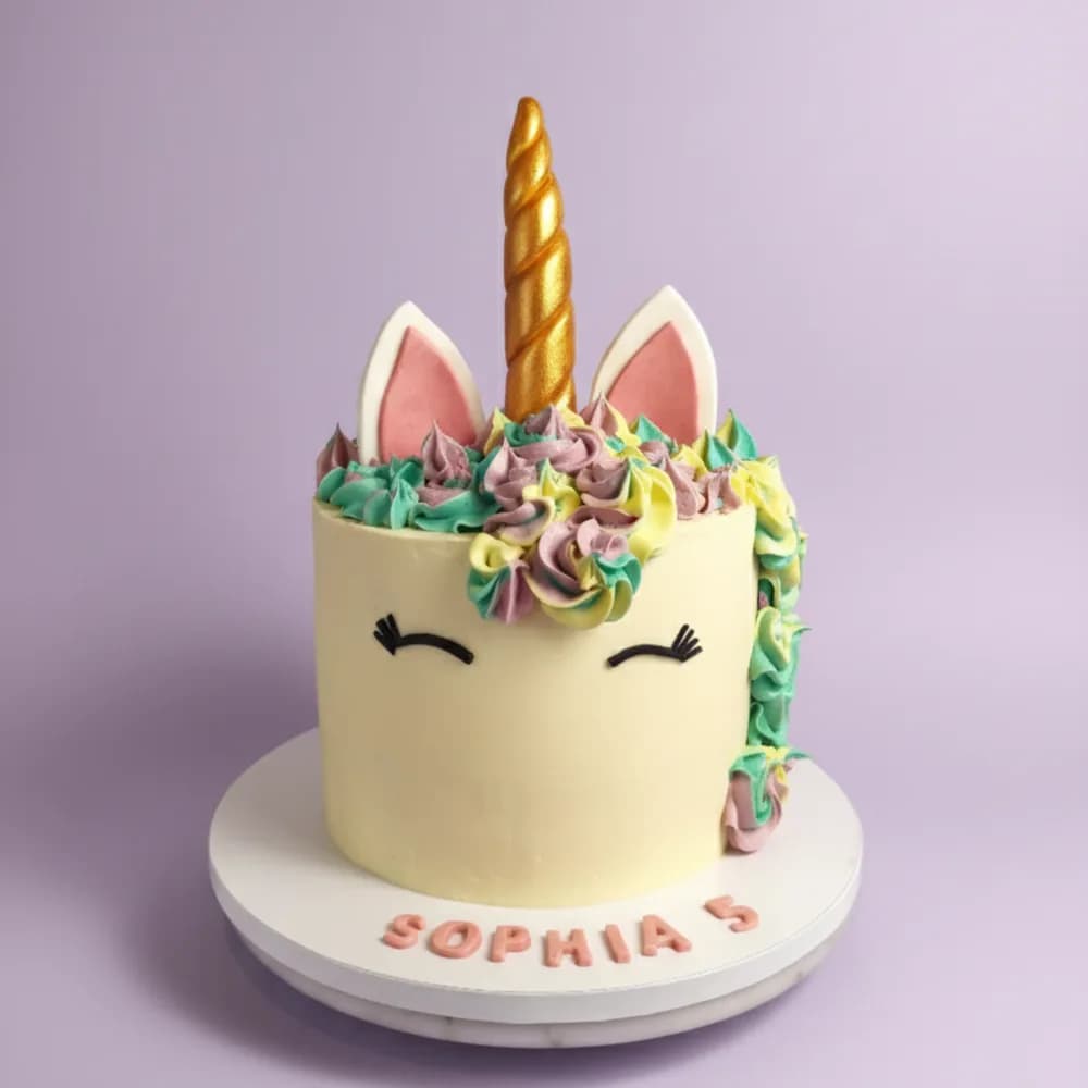 Gâteau licorne pastel